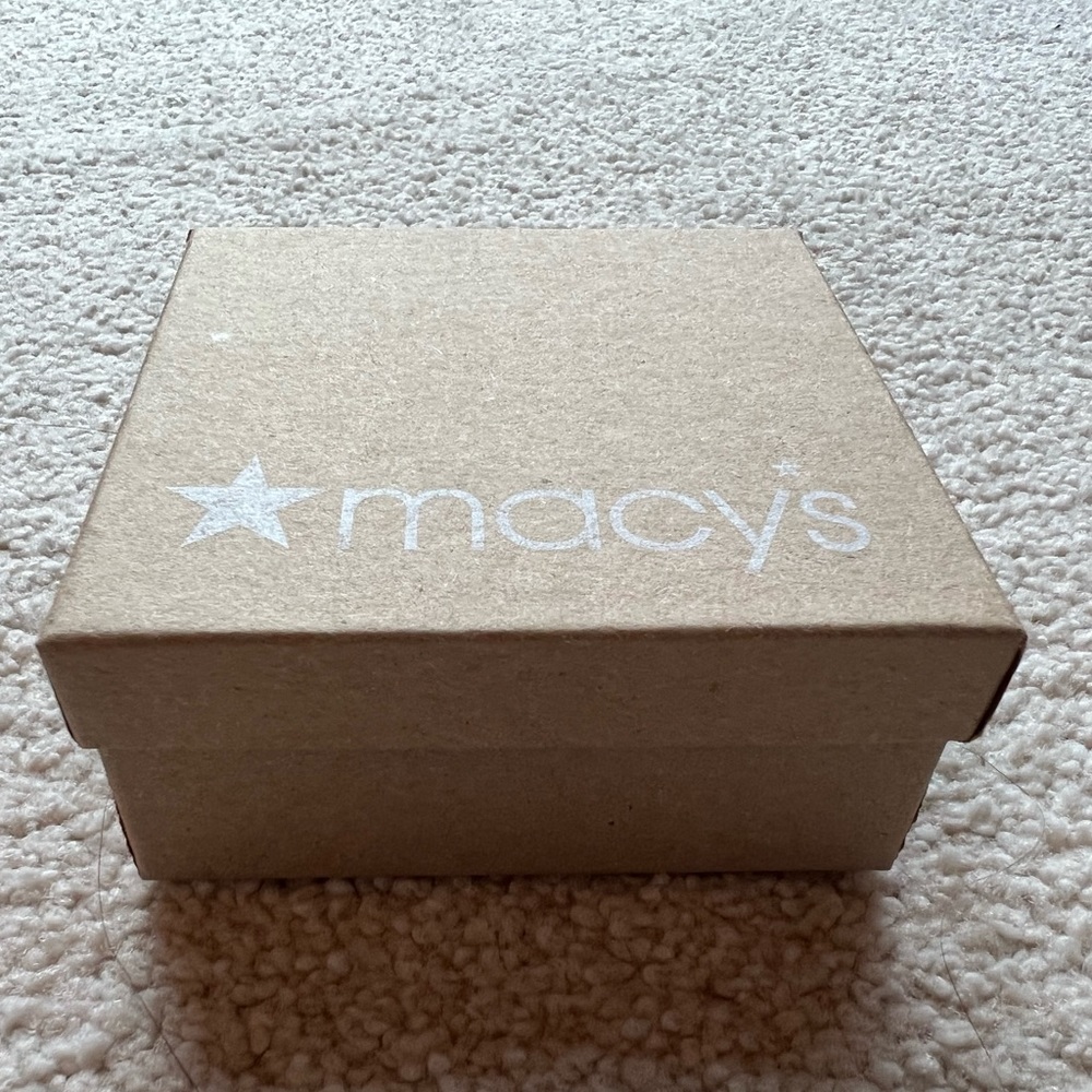 New Macy's Empty Gift Box Storage Cardboard Brown Tan Size 3.75” X 3.75” X 1.5”